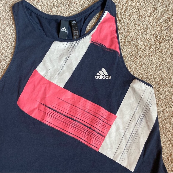 Adidas Graphic Diamond Tank Top Tee Shirt - Picture 3 of 4